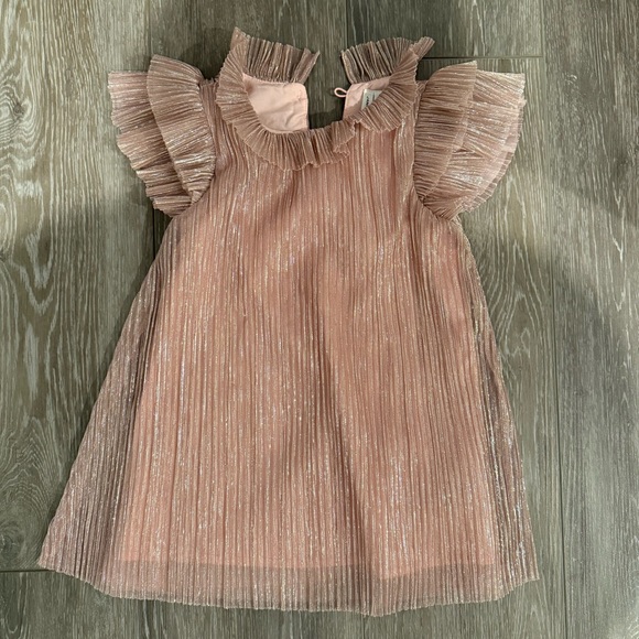 Janie and Jack Shimmer Pleated Dress - Picture 2 of 3
